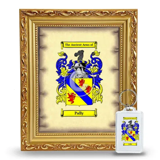 Pally Framed Coat of Arms and Keychain - Gold