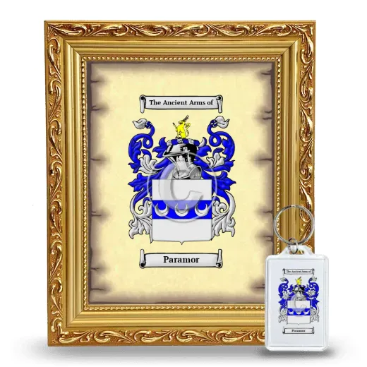 Paramor Framed Coat of Arms and Keychain - Gold
