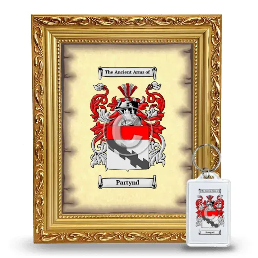 Partynd Framed Coat of Arms and Keychain - Gold