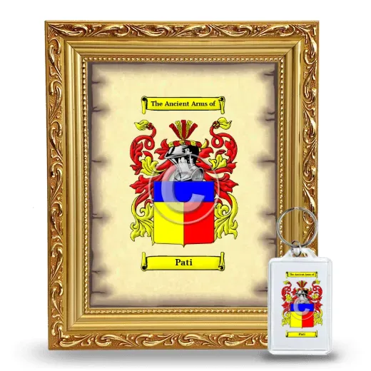 Pati Framed Coat of Arms and Keychain - Gold