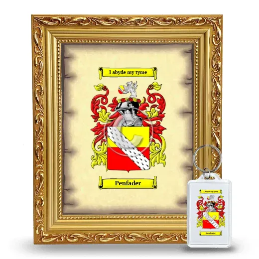 Penfader Framed Coat of Arms and Keychain - Gold