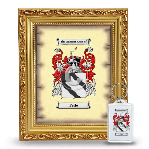 Petle Framed Coat of Arms and Keychain - Gold