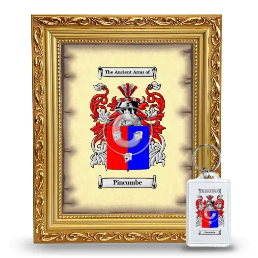 Pincumbe Framed Coat of Arms and Keychain - Gold