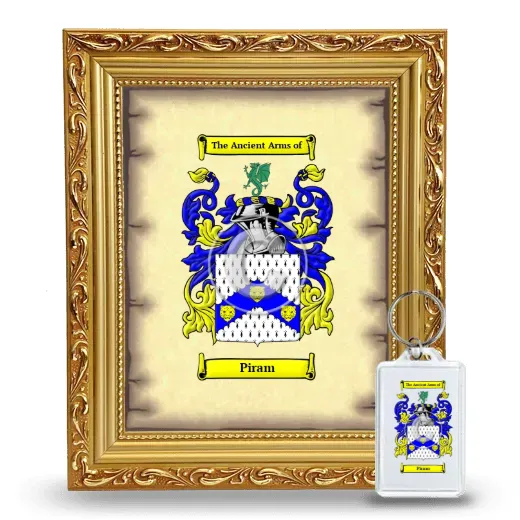 Piram Framed Coat of Arms and Keychain - Gold