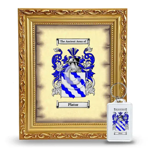 Plator Framed Coat of Arms and Keychain - Gold