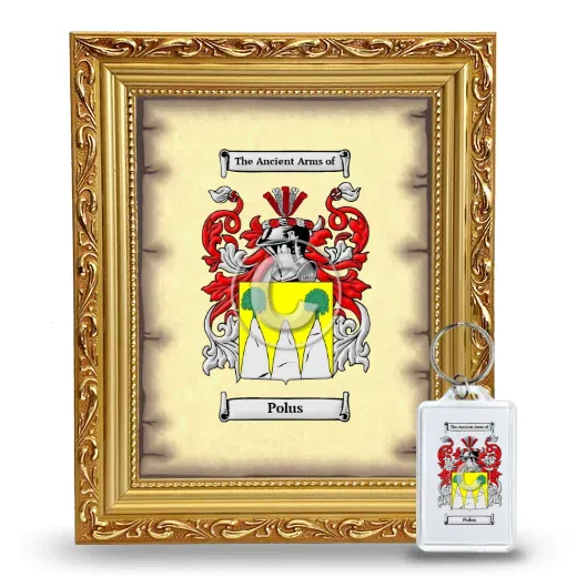 Polus Framed Coat of Arms and Keychain - Gold