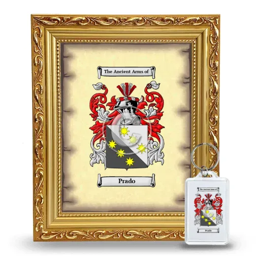 Prado Framed Coat of Arms and Keychain - Gold