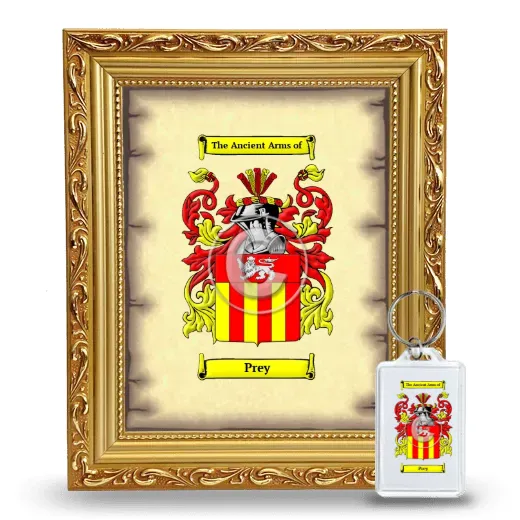 Prey Framed Coat of Arms and Keychain - Gold