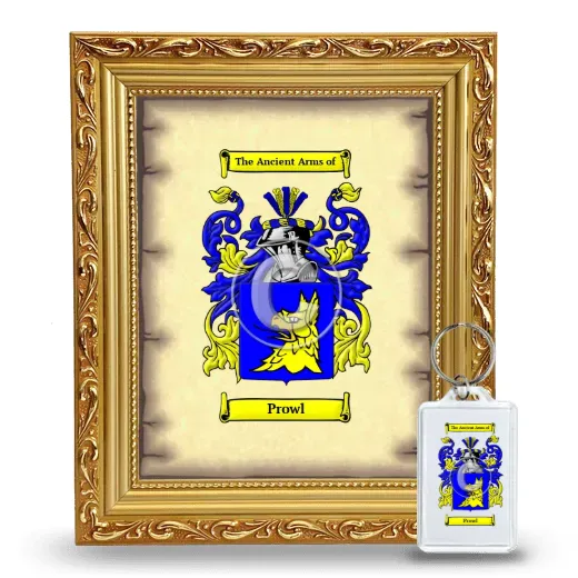 Prowl Framed Coat of Arms and Keychain - Gold