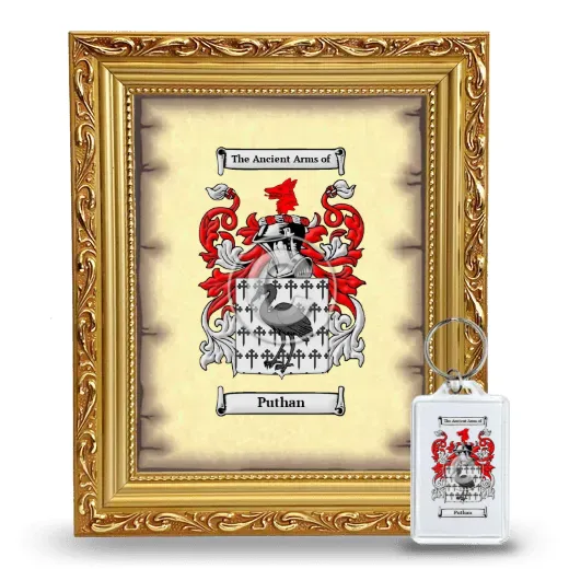 Puthan Framed Coat of Arms and Keychain - Gold