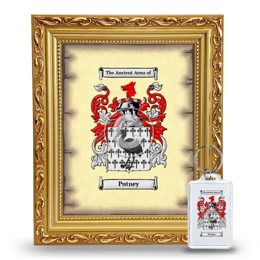 Putney Framed Coat of Arms and Keychain - Gold