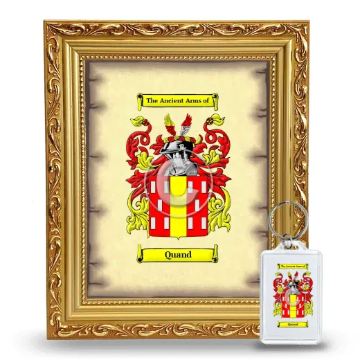 Quand Framed Coat of Arms and Keychain - Gold