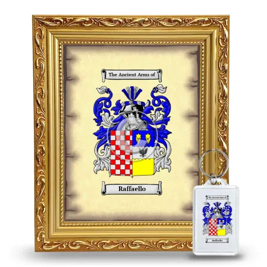 Raffaello Framed Coat of Arms and Keychain - Gold