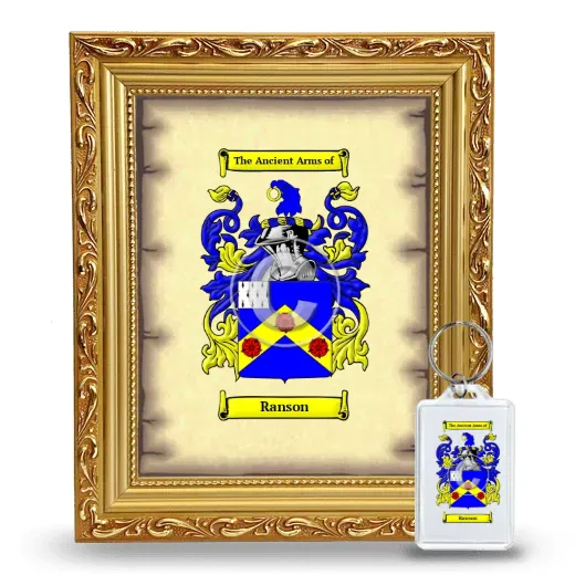 Ranson Framed Coat of Arms and Keychain - Gold