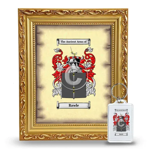 Rawle Framed Coat of Arms and Keychain - Gold