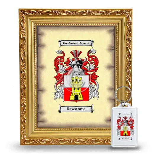 Rawstorne Framed Coat of Arms and Keychain - Gold