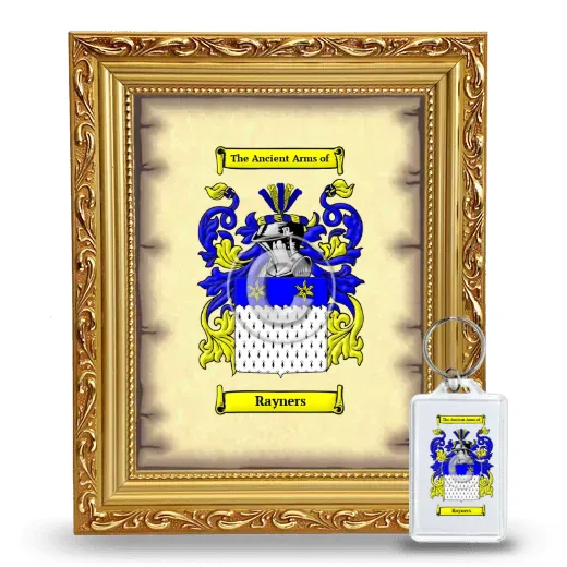 Rayners Framed Coat of Arms and Keychain - Gold