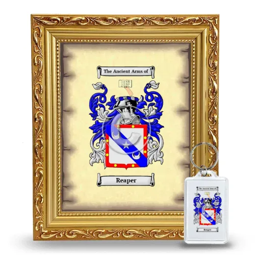 Reaper Framed Coat of Arms and Keychain - Gold