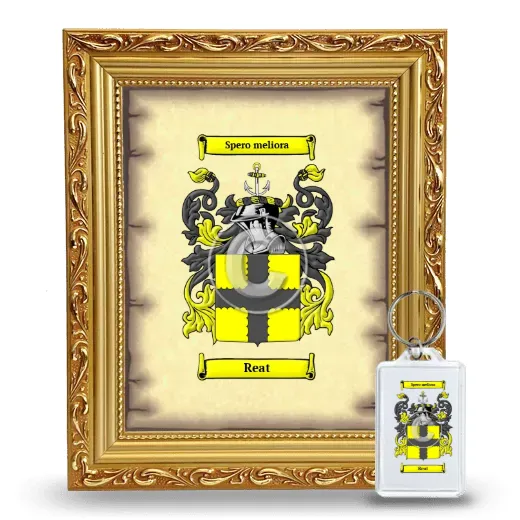 Reat Framed Coat of Arms and Keychain - Gold