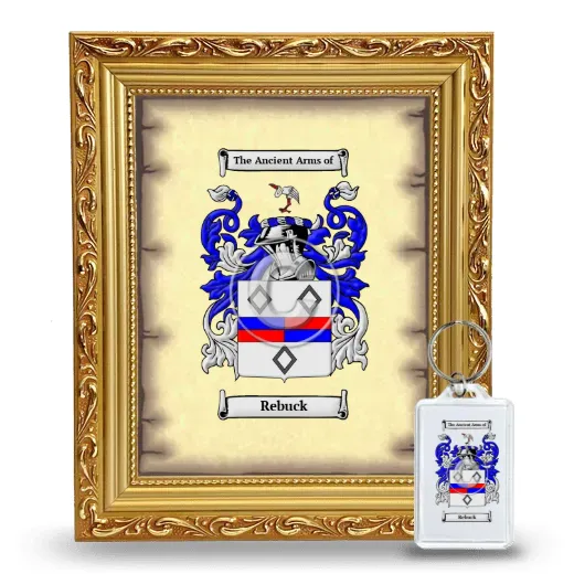 Rebuck Framed Coat of Arms and Keychain - Gold