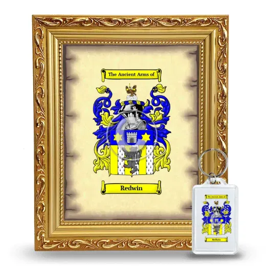 Redwin Framed Coat of Arms and Keychain - Gold