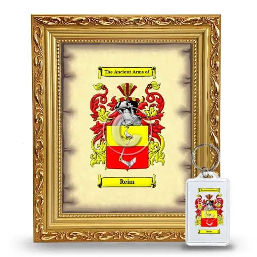 Reim Framed Coat of Arms and Keychain - Gold
