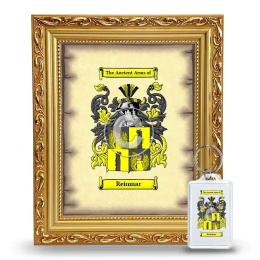 Reinmar Framed Coat of Arms and Keychain - Gold