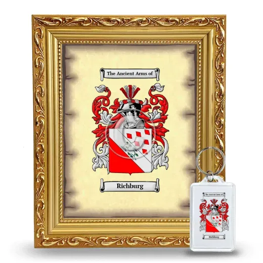 Richburg Framed Coat of Arms and Keychain - Gold