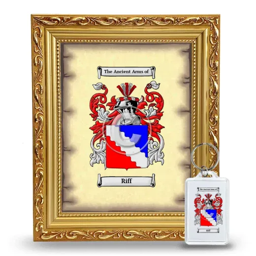 Riff Framed Coat of Arms and Keychain - Gold