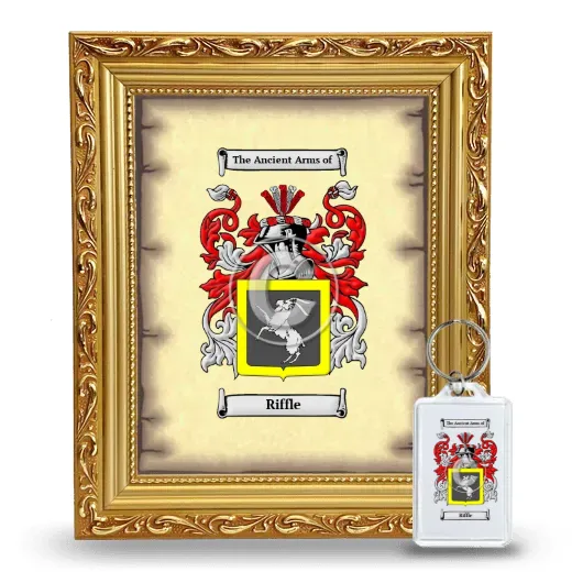 Riffle Framed Coat of Arms and Keychain - Gold