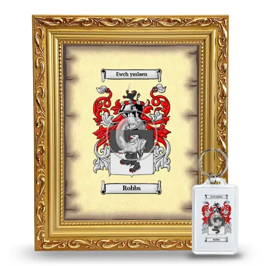 Robbs Framed Coat of Arms and Keychain - Gold