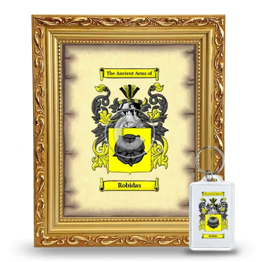 Robidas Framed Coat of Arms and Keychain - Gold