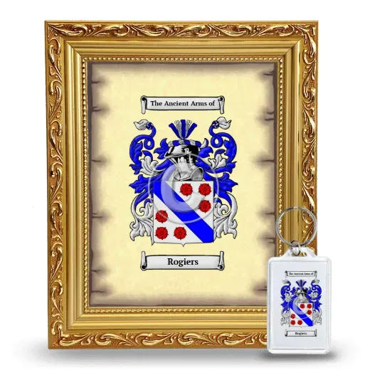 Rogiers Framed Coat of Arms and Keychain - Gold