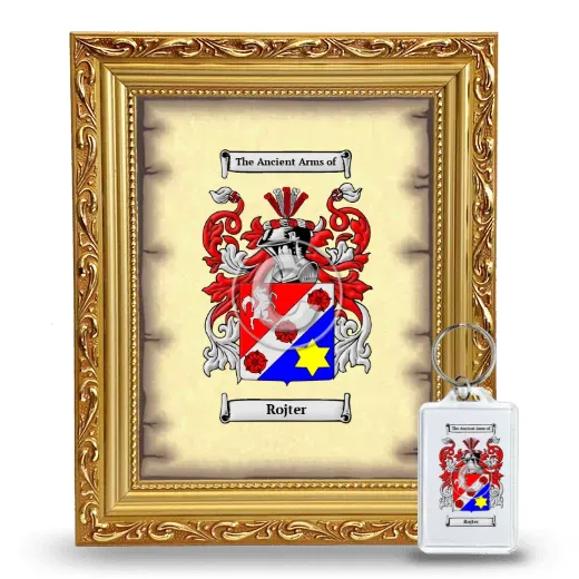 Rojter Framed Coat of Arms and Keychain - Gold