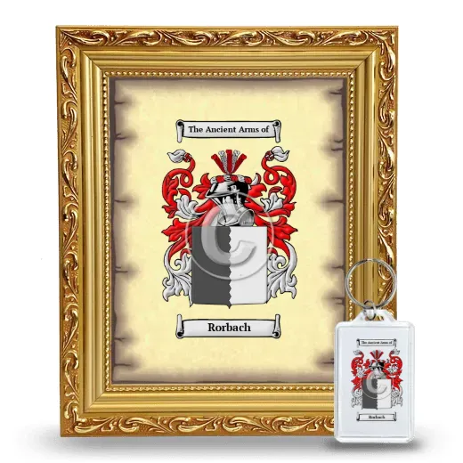 Rorbach Framed Coat of Arms and Keychain - Gold
