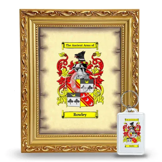 Rowley Framed Coat of Arms and Keychain - Gold