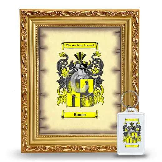 Rumer Framed Coat of Arms and Keychain - Gold