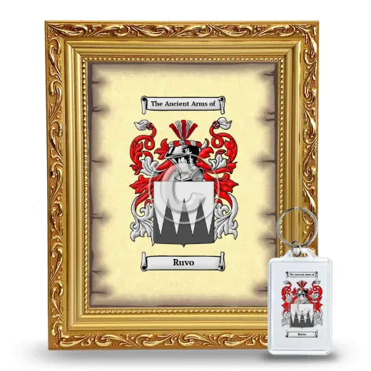 Ruvo Framed Coat of Arms and Keychain - Gold