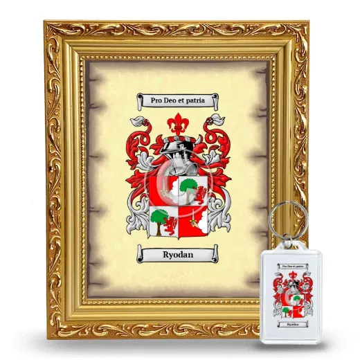 Ryodan Framed Coat of Arms and Keychain - Gold
