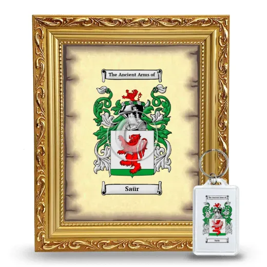 Saür Framed Coat of Arms and Keychain - Gold