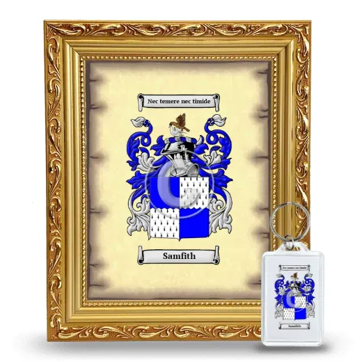Samfith Framed Coat of Arms and Keychain - Gold