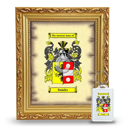 Samitz Framed Coat of Arms and Keychain - Gold