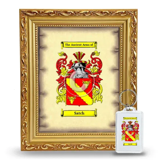 Satch Framed Coat of Arms and Keychain - Gold