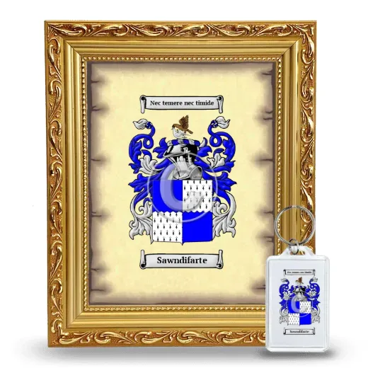 Sawndifarte Framed Coat of Arms and Keychain - Gold