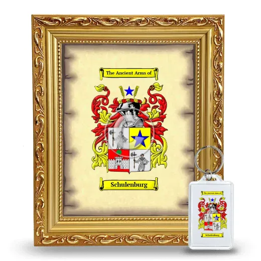 Schulenburg Framed Coat of Arms and Keychain - Gold