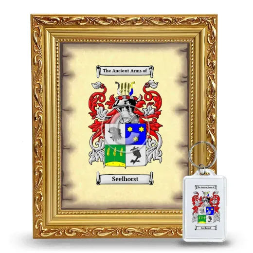 Seelhorst Framed Coat of Arms and Keychain - Gold
