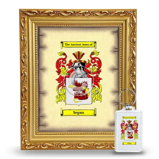 Segan Framed Coat of Arms and Keychain - Gold