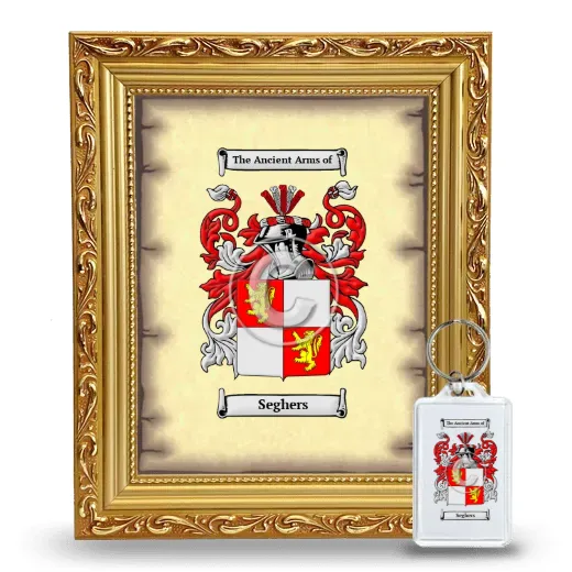 Seghers Framed Coat of Arms and Keychain - Gold
