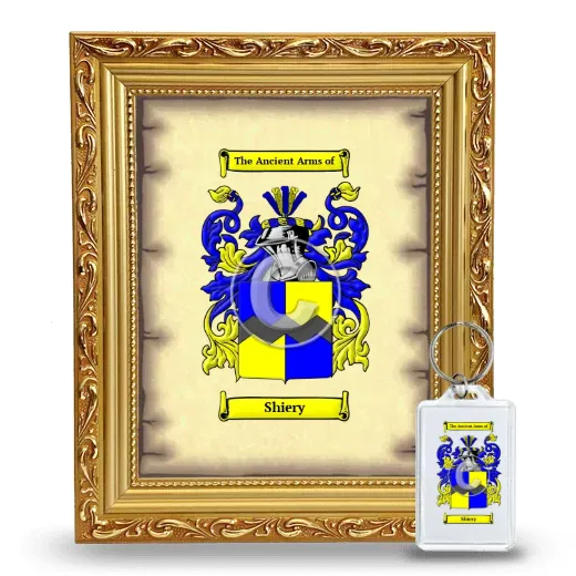 Shiery Framed Coat of Arms and Keychain - Gold