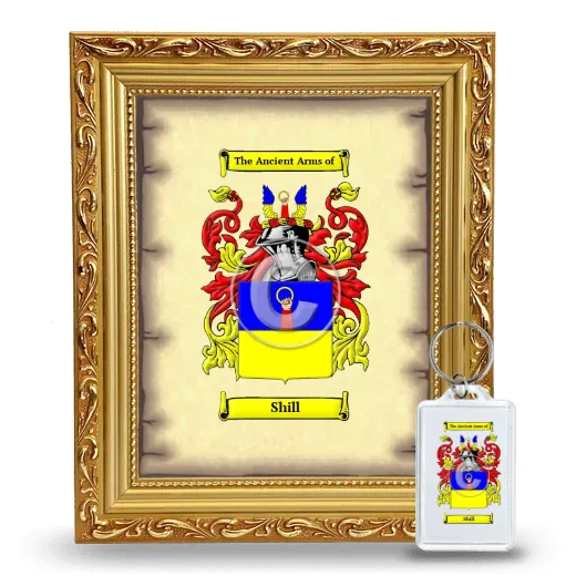 Shill Framed Coat of Arms and Keychain - Gold